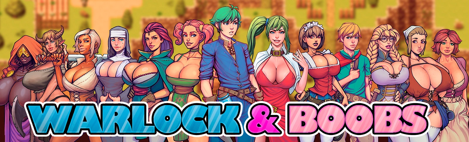 Warlock And Boobs Game Banner New